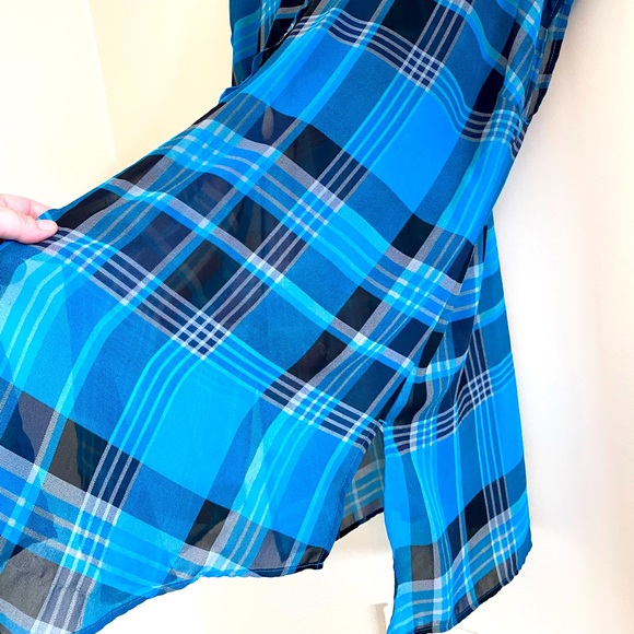 2X Long Blue Tunic Shirt - Picture 5 of 6